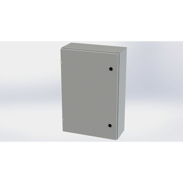 1/4 Turn Latch Electrical Enclosures, 30 in H, 8 in D, 20 in W, NEMA 3R, 4, 12, 13, Carbon Steel